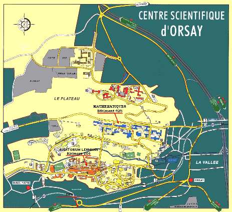 Plan du campus d'Orsay